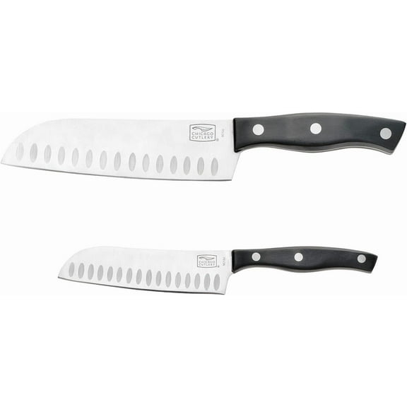 Chicago Cutlery Ellsworth 2-Piece Santoku Stainless Steel Kitchen Knife Set