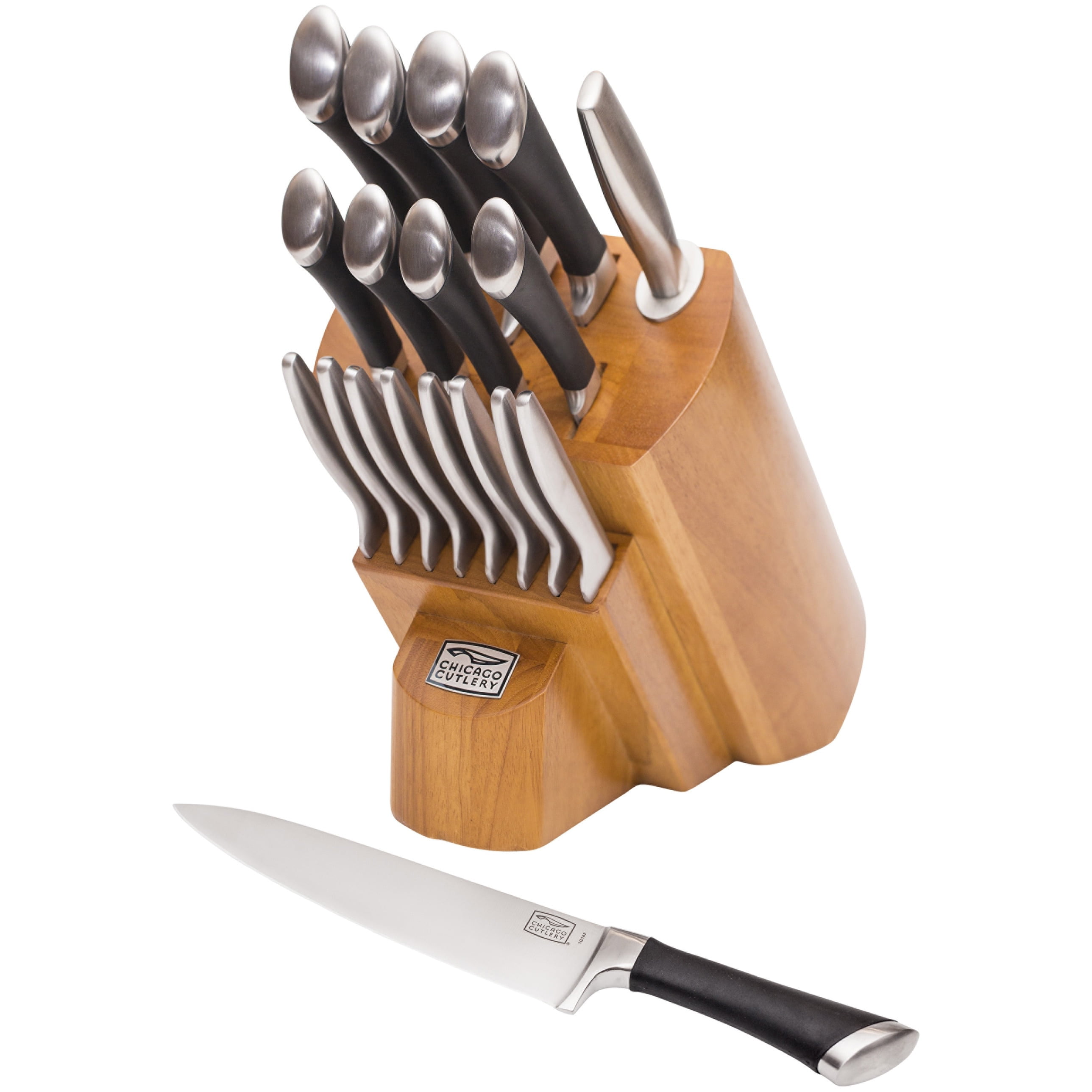 Chicago Cutlery Stainless Steel Fusion 17 Piece Knife Block Set 