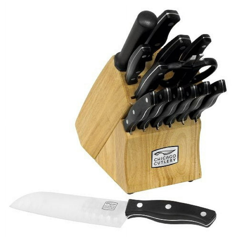 Chicago Cutlery Metropolitan 15-Piece Block Knife Set - Walmart.com