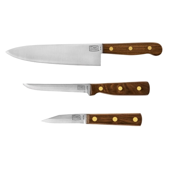 Chicago Cutlery Walnut Tradition 3-Piece Prep Knife Gift Set