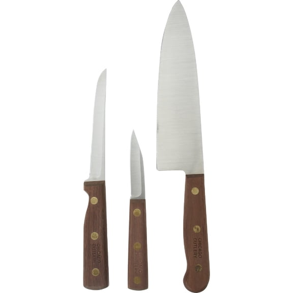 Chicago Cutlery Walnut Tradition 3-Piece Prep Knife Gift Set