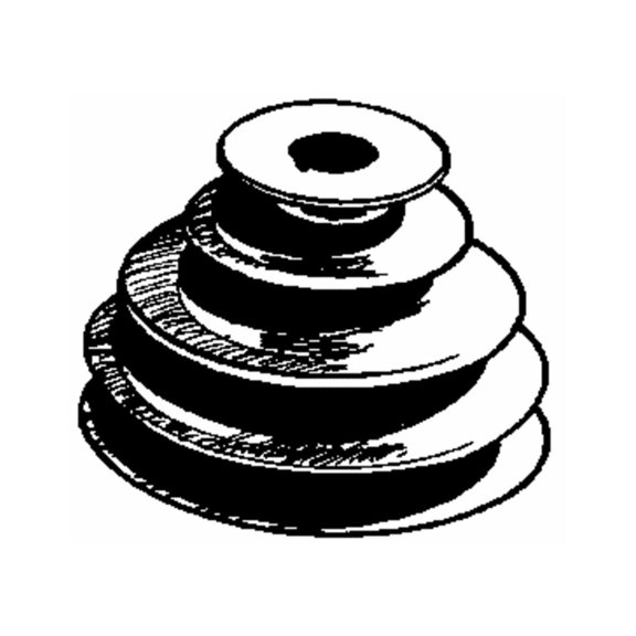 Chicago Die Casting Bore V-Groove 4 Step Pulley, 5/8"