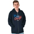 thumbnail image 1 of Chicago Distressed Second City Urban Unisex Fleece Graphic Zip Up Hoodie Brisco Brands 2X, 1 of 5