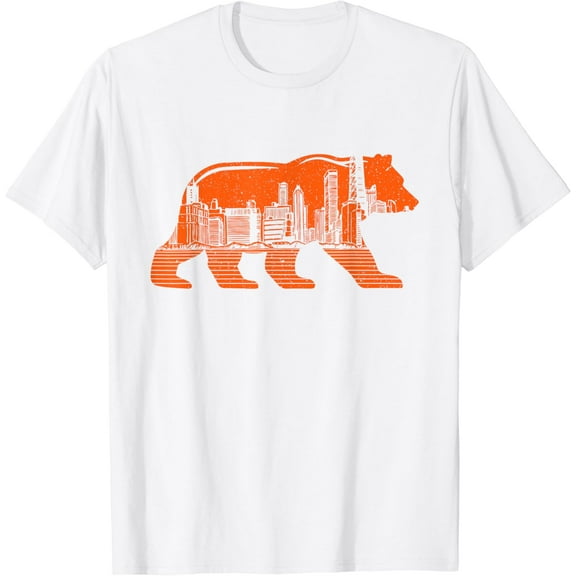 Chicago Downtown City Skyline Illinois Pride T-Shirt100% cotton