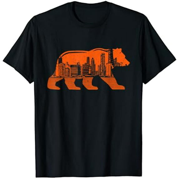 Chicago Downtown City Skyline Illinois Pride T-Shirt