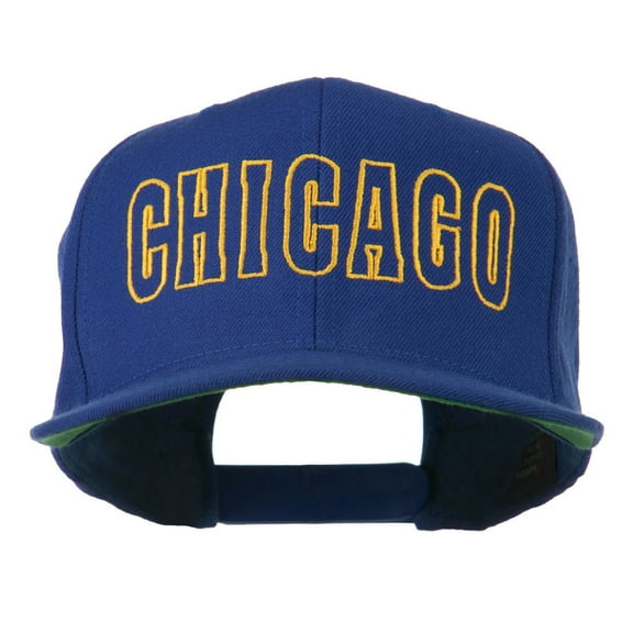Chicago Embroidered Flat Bill Cap - Royal OSFM
