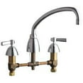 thumbnail image 1 of Low Arc Kitchen Faucet, Manual, 8" Mount, 3 Hole Commercial, 1 of 1