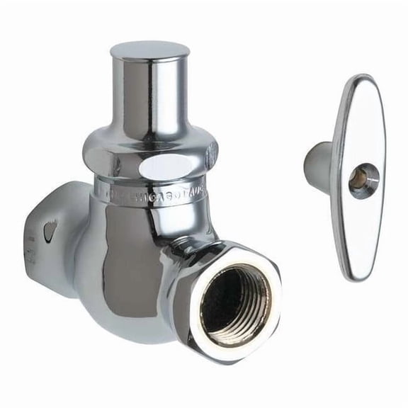 Chicago Faucet Water Supply Stop,Brass,Multi-Turn,1/2" 45-LKABCP