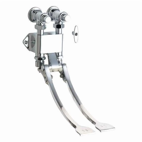 Chicago Faucet Pedal Box, 1/2 In.NPT, w/Extended Pedals 834-EPABCP