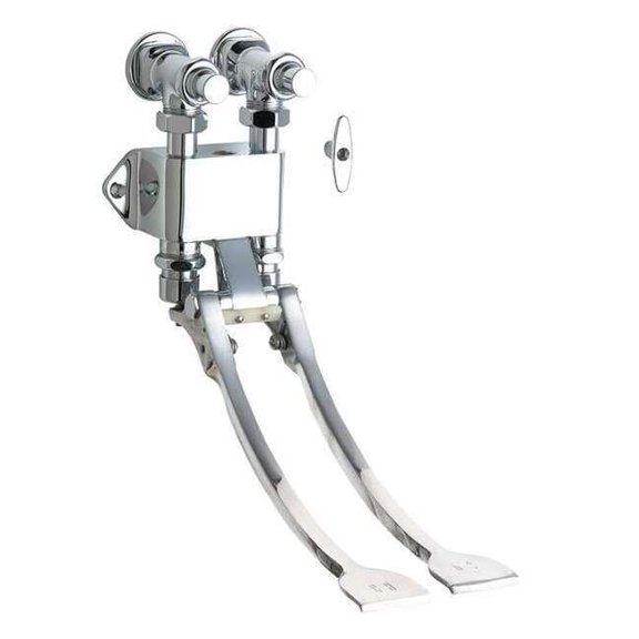 Chicago Faucet Pedal Box, 1/2 In.NPT, w/Extended Pedals 834-EPABCP