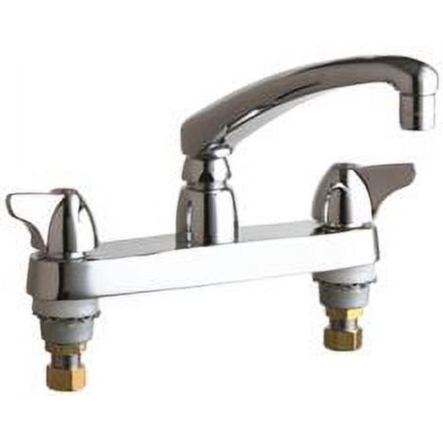 Chicago Faucet Top Mount Kitchen Faucet With 8 In. Centers, Side Spray