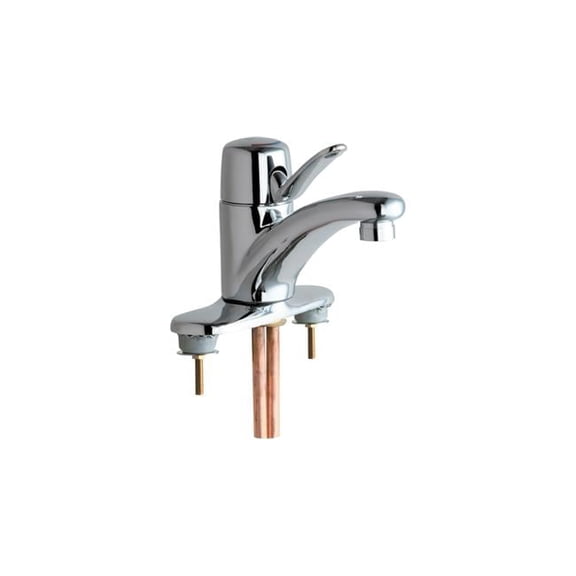 Chicago Faucets 2200-4E2805ABCP 4 in. Centerset Bathroom Faucet with Lever Handle, Polished Chrome