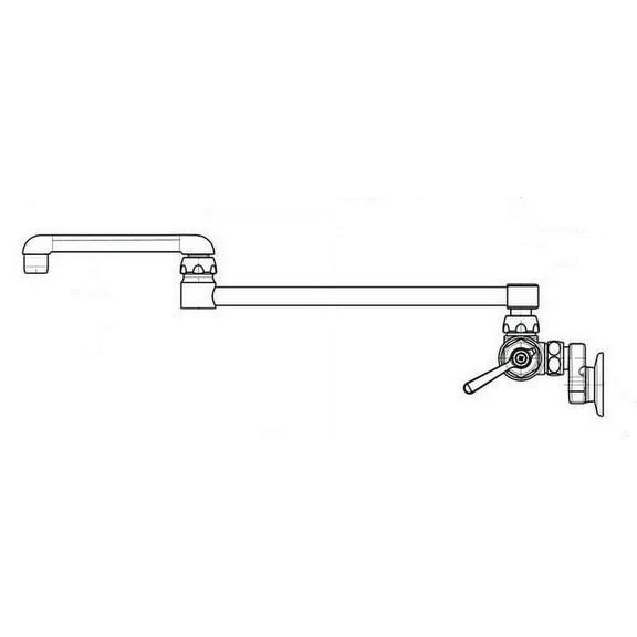 Chicago Faucets 445-Dj18xkab Wall Mounted Utility Faucet - Chrome