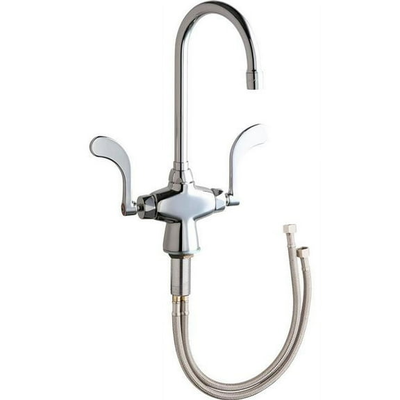 Chicago Faucets 50-E35-317XKABCP Hot and Cold Water Mixing Sink Faucet , Polishe