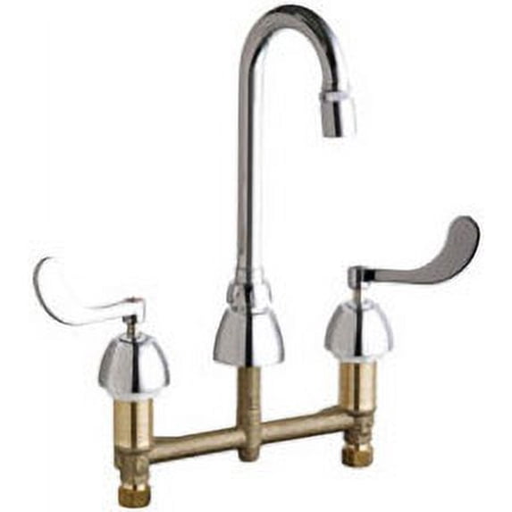 Chicago Faucets 786-Gn1ae29ab Commercial Grade High Arch Bathroom Faucet - Chrome