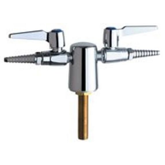 Chicago Faucets 981-WS909CAG Turret with Two Ball Valves at 180 Degrees, Removab
