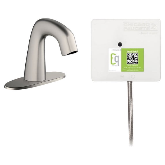 Chicago Faucets EQ-A12B-21ABBN EQ Brushed Nickel EQ Curved Series ...