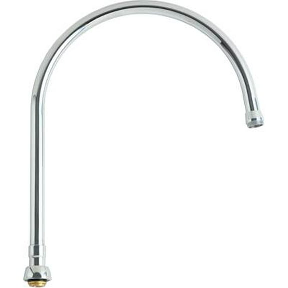 Chicago Faucets GN10ASWGJKABCP 10" Gooseneck Swing Spout: Chrome