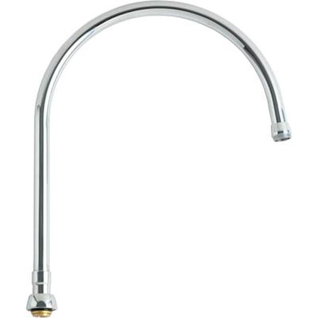 Chicago Faucets GN10ASWGJKABCP 10" Gooseneck Swing Spout: Chrome