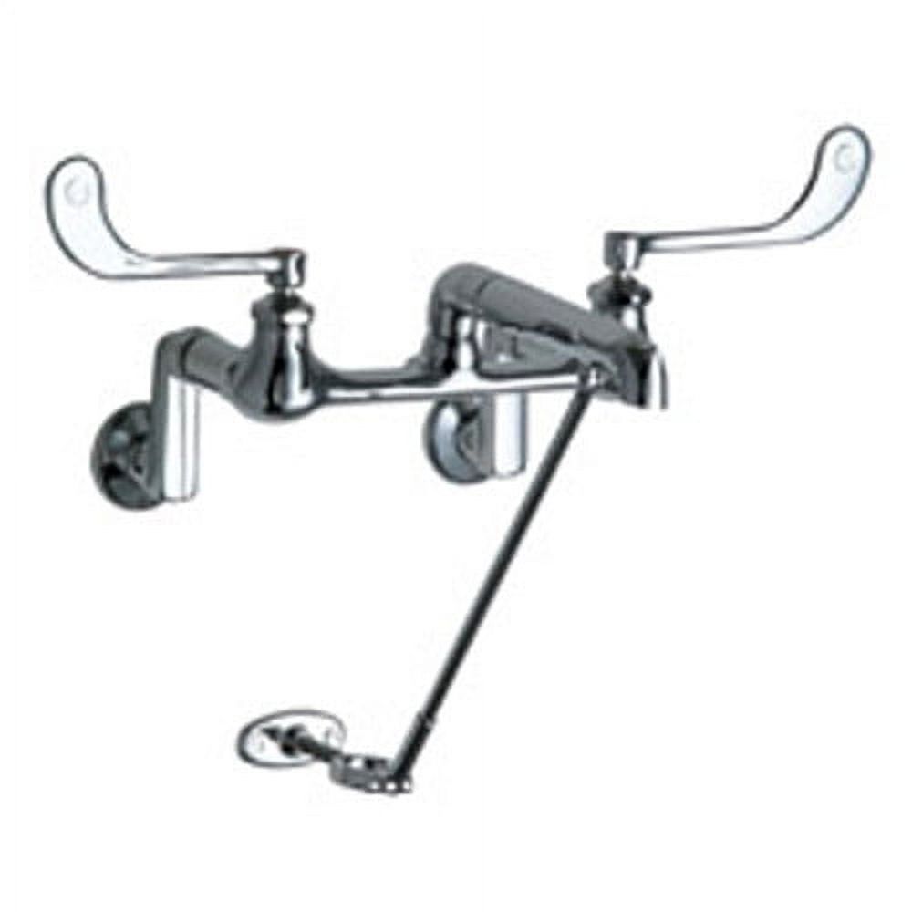 Chicago Faucets Manual Wall Mounted Garage Faucet with Rigid Spout and