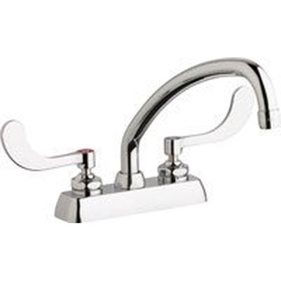 Chicago Faucets W4d-L9e35-317Ab Commercial Grade Centerset Kitchen Faucet - Chrome