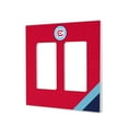 thumbnail image 1 of Chicago Fire Diagonal Stripe Design Double Rocker Lightswitch Plate, 1 of 4