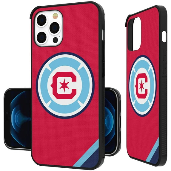 Chicago Fire iPhone Diagonal Stripe Design Bump Case