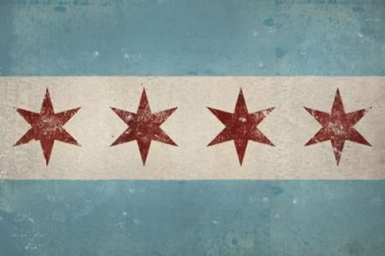 Chicago Flag Canvas Art - Ryan Fowler (12 x 18)