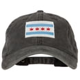 thumbnail image 1 of Chicago Flag Embroidered Unstructured Cotton Cap - Black OSFM, 1 of 5