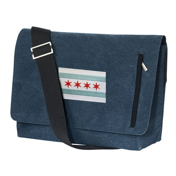 Chicago Flag Messenger Bag Canvas Chicago Laptop Bag