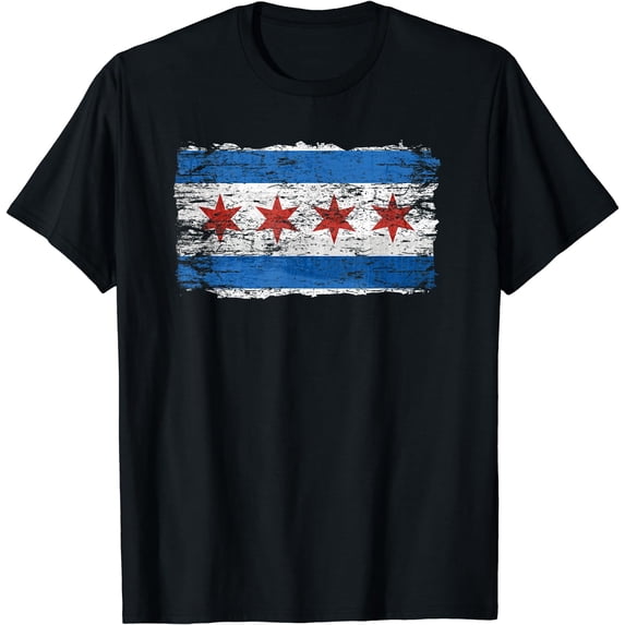 Chicago Flag Proud Citizen Traveler Fan T-Shirt