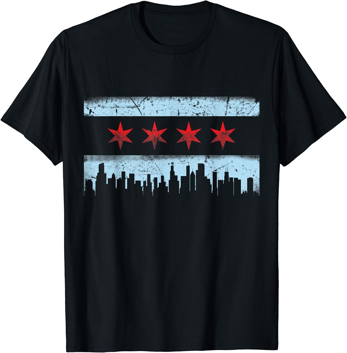 Chicago Flag Skyline T-Shirt Chicago Flag Skyline T-Shirt