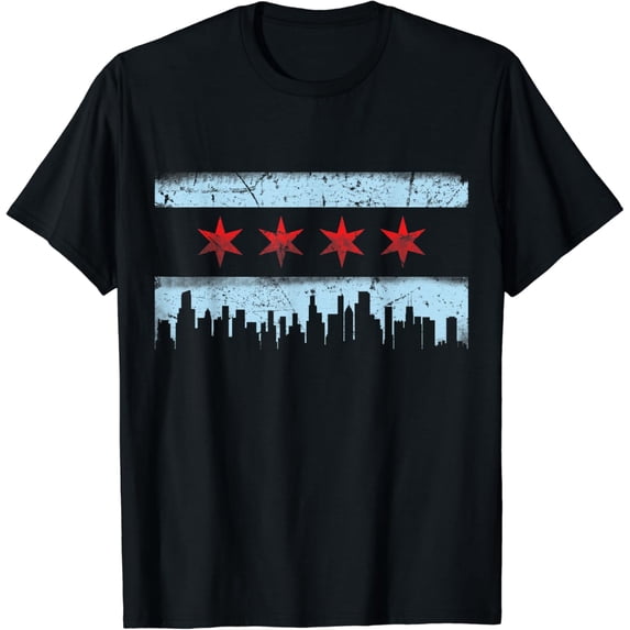 Chicago Flag Skyline T-Shirt