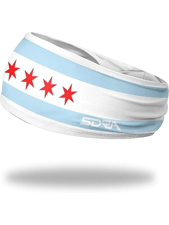 Chicago Flag Tapered Headband - Basketball, Football, and Outdoor Activities