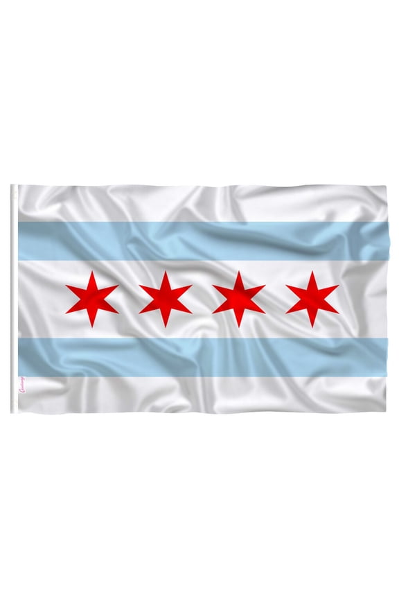 Chicago Flag US State Country Banner 35 Feets CPD United States National Flag Festival/Home Decoration 90 x 150cm