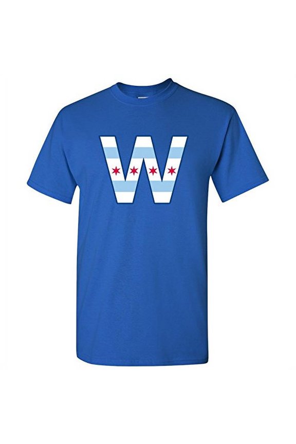 Chicago Flag W Mens T-Shirt - Large - Royal