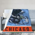 thumbnail image 1 of Chicago Flannel Throw Blanket ，Football Style Pride Paint Travel Blanket Gifts for Men Women Boy Decor Sofa Bed 60"x80", 1 of 6