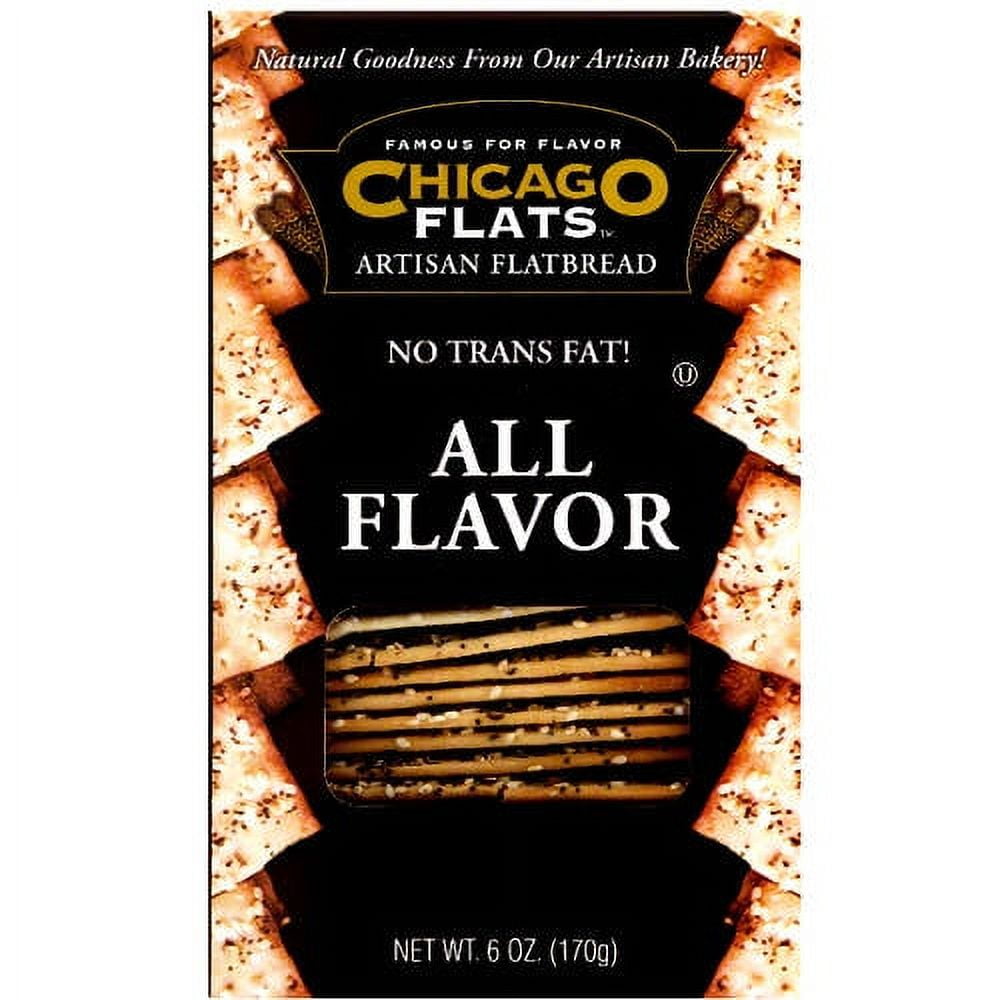 Chicago Flats All Flavor Artisan Flatbread, 6 oz, (Pack of 12