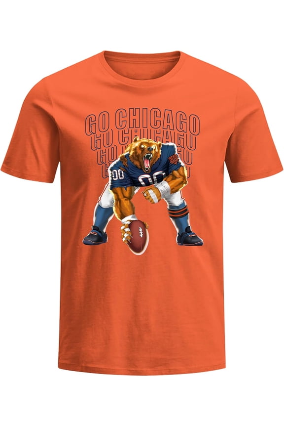 Chicago Football Shirts Gifts for Men Gameday Short Sleeve T-Shirt Mens Apparel