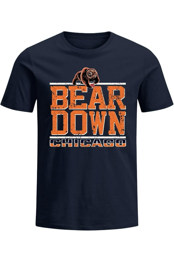 Chicago Football Shirts Gifts for Men Gameday Short Sleeve T-Shirt Mens Apparel