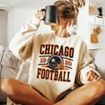 thumbnail image 1 of Chicago Football Sweatshirt, Unisex Game Day Crewneck, Chicago Sports Gear, Popular Bear Shirts,Sand Color,Size L, 1 of 5