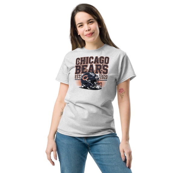 Chicago Football T-Shirt, Gift For Chicago Fans (Ash, 4XL)