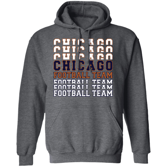 Chicago Football Team Stacked Hoodie