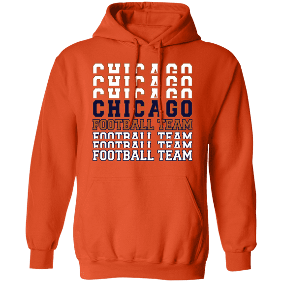 Chicago Football Team Stacked Hoodie
