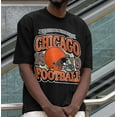 thumbnail image 1 of Chicago Football Tshirt | Vintage T | Retro Game Day Pullover | Unisex Football Gift | Chicago Fan Apparel,Black Color,Size 2XL, 1 of 5