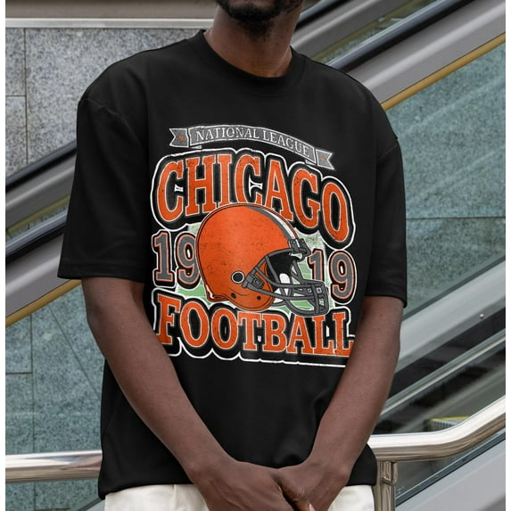 Chicago Football Tshirt | Vintage T | Retro Game Day Pullover | Unisex Football Gift | Chicago Fan Apparel,Black Color,Size 2XL
