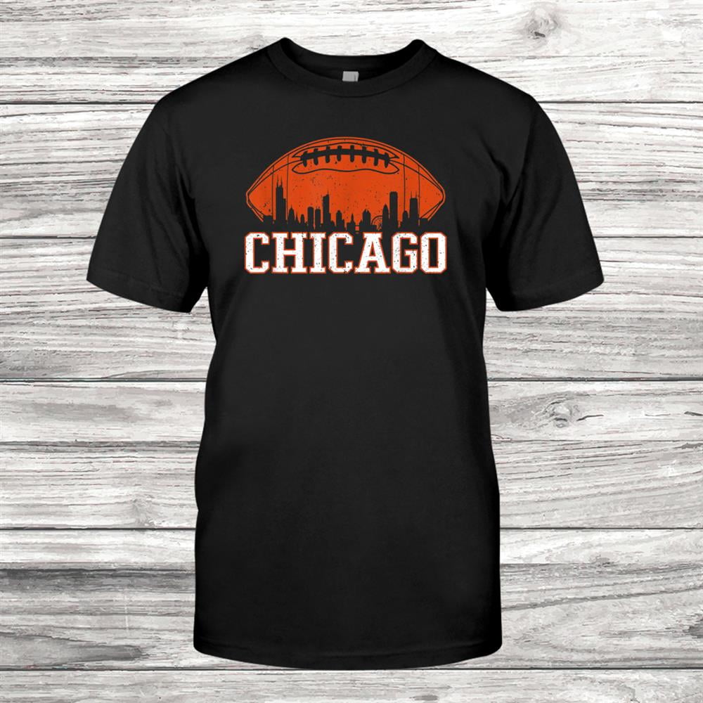 Chicago Football Vintage Hometown Skyline Illinois Bear Shirt Gift