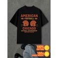 thumbnail image 1 of Greenink Chicago Football men's 180G 100% Cotton white Fashion Unisex Shirt Short Sleeve tshirts Casual Unisex Shirt Graphic tshirts Trendy Unisex Shirt Cotton tshirts, 1 of 7