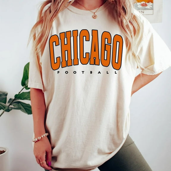 Chicago Football shirt, Chicago Football Shirt, Retro Chicago Football Shirt,Sand Color,Size M