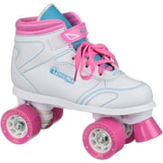 CHICAGO SKATES Chicago Girls' Quad Roller Skates White/Pink/Teal Sidewalk Skates, Size 4